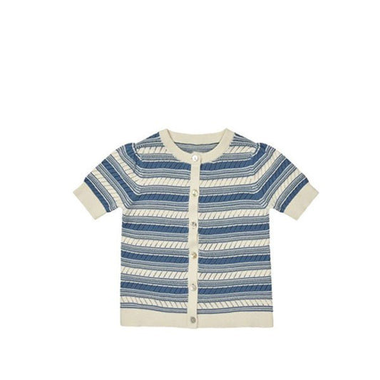 Stripe Pattern Knit Cardigan