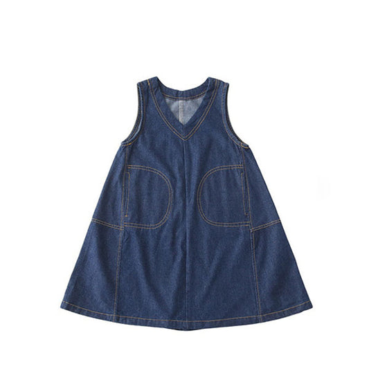 Stitch Denim Sleeveless Dress(JS,JM)