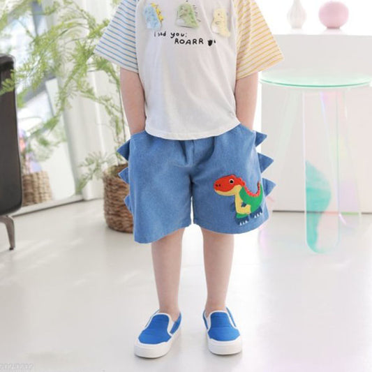 Embroidery Dinosaur Pants