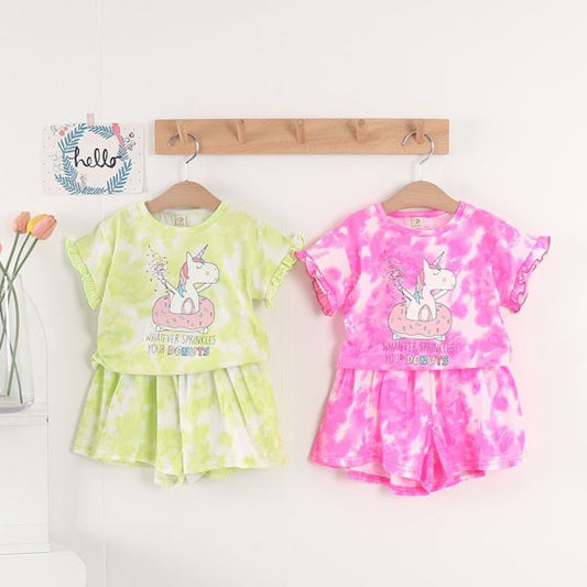 Unicorn Tiedye Top & Bottom