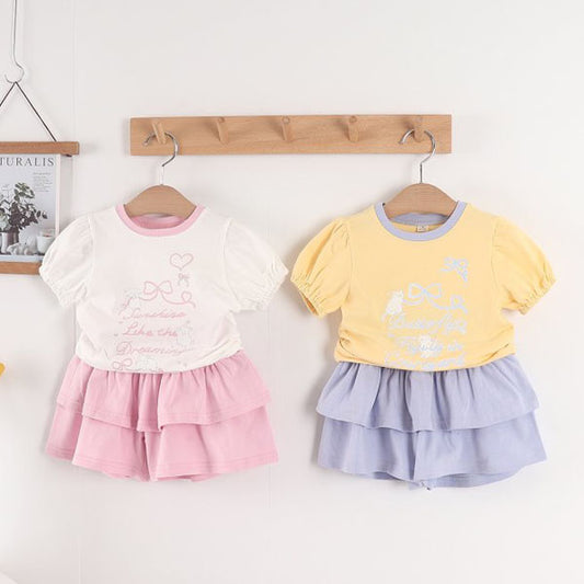 Ribbon Tiered Skirt Top & Bottom