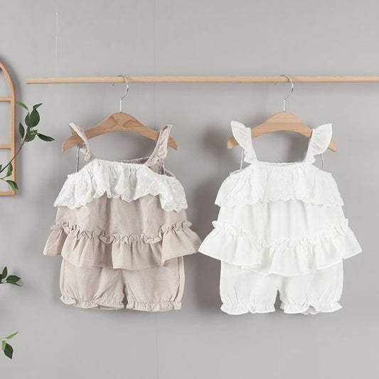 Lace Balloon Pants Top & Bottom