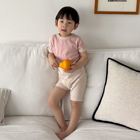 Summer Joy Loungewear Korean infant loungewear in yellow made in Korea