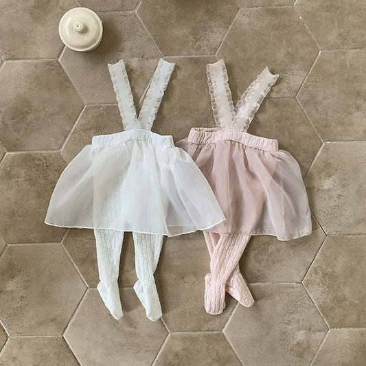 Ballet Leggings Korean infant pants in white made in Korea