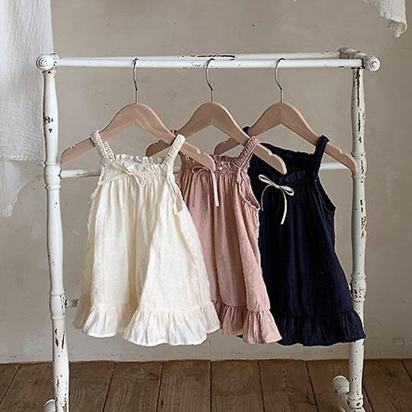 Lena Dress Korean infant dress in cream made in Korea