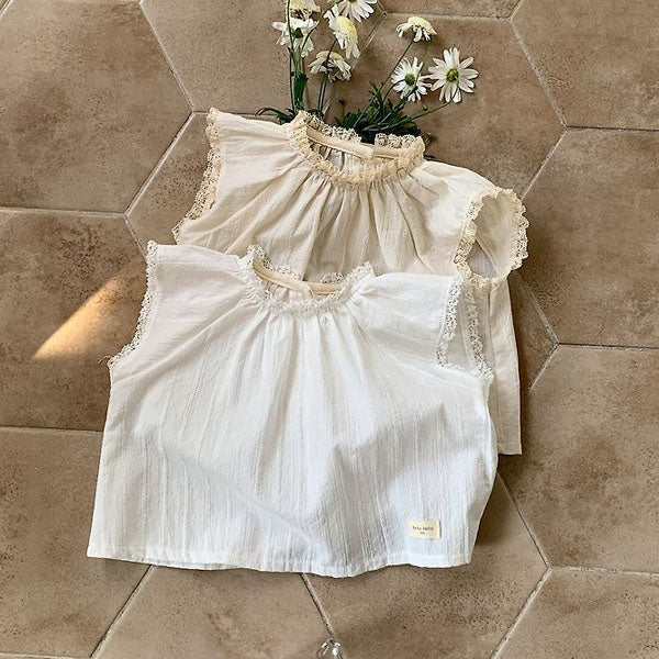Prim Blouse Korean infant blouse in white made in Korea