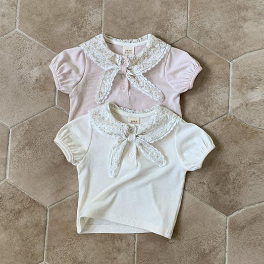 Baby's Breath Tee Korean infant t-shirt in cream made in Korea