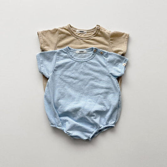 Bebe Soft Binding Bodysuit Korean infant bodysuit in sky blue made in Korea