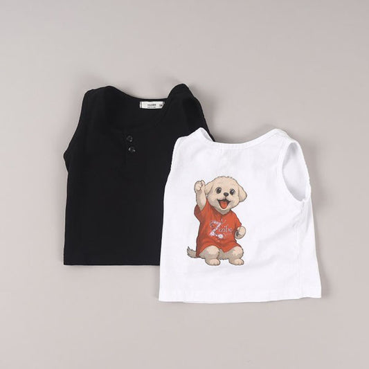 Printed Puppy Tank Top