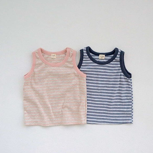 Melange Stripe Tank Top(XS~XL)