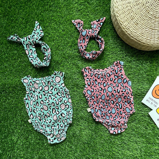 Leopard Smile Baby Suit