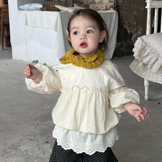 Milk Tea Puff Blouse