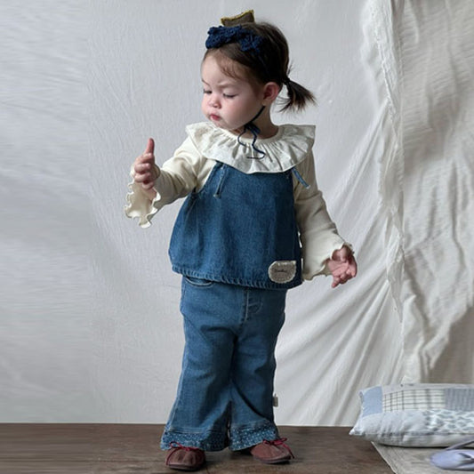 Twinkle Denim Top & Bottom Set