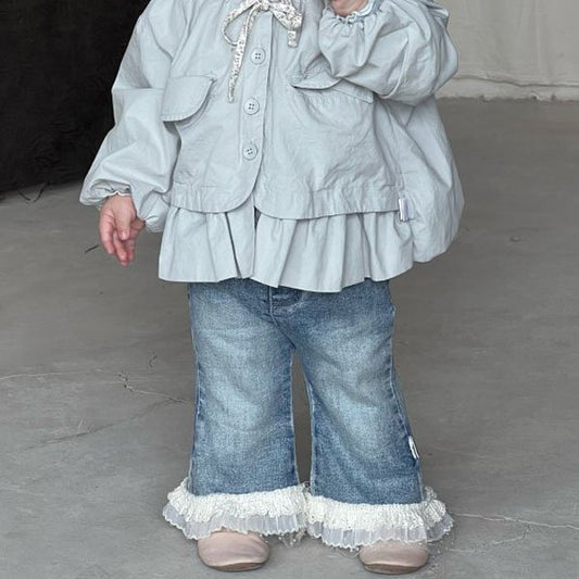 Bebe Frill Denim Pants