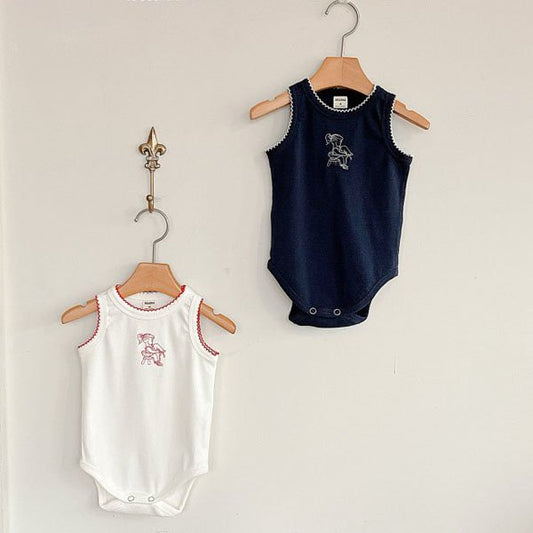 Lulu Embroidered Sleeveless Suit