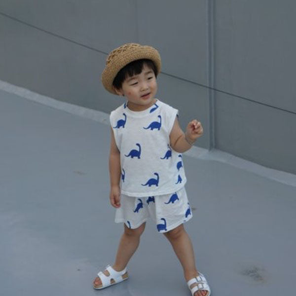 Sleeveless Dinosaur Top & Bottom Set