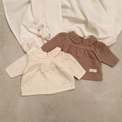 Natural Rounded Collar Blouse