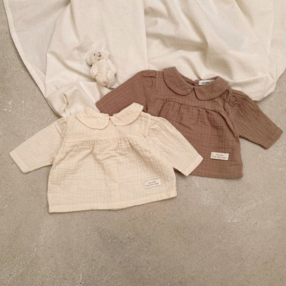 Natural Rounded Collar Blouse