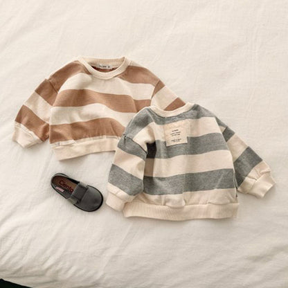 Milk Stripe Sweatshirt
