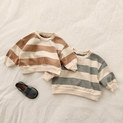 Milk Stripe Sweatshirt