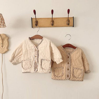 Contrast Point Quilted Jacket