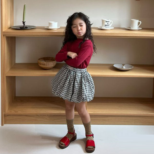 Check Balloon Skirt
