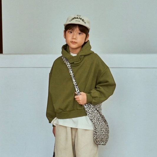Low Button Sweatshirt