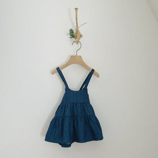 Tiered Denim Skirt