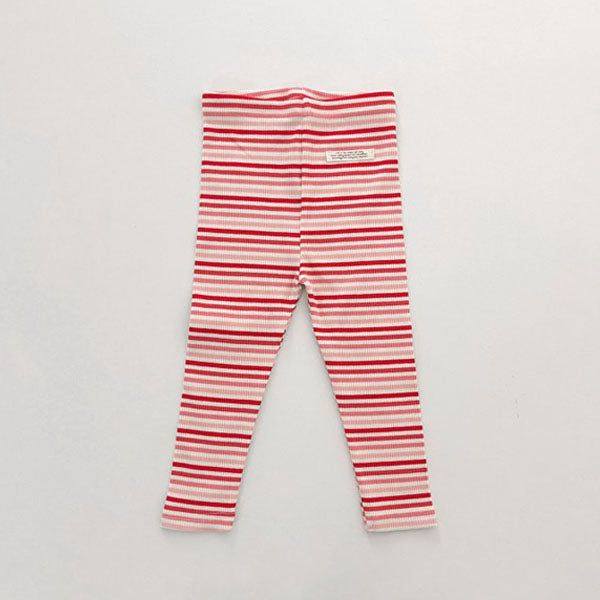 Leggings con rayas de etiqueta