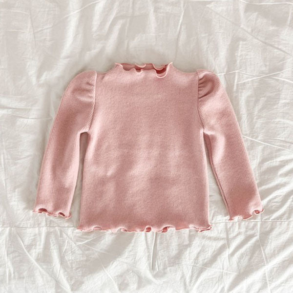 Peach Floral Ruffle Tee