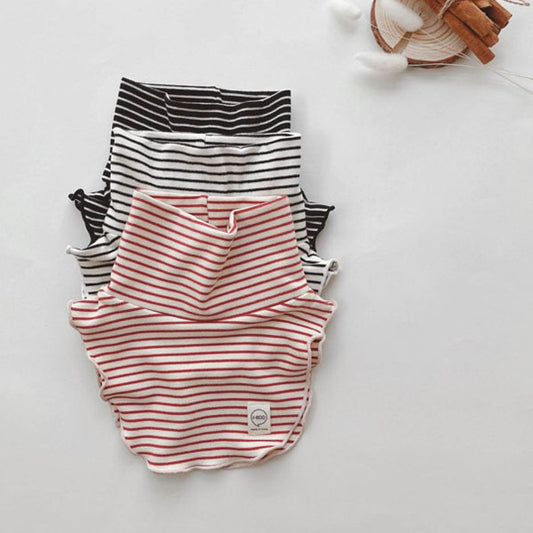 Peach Stripe Mock Neck