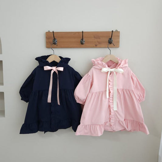 Frill Zip-Up Coat
