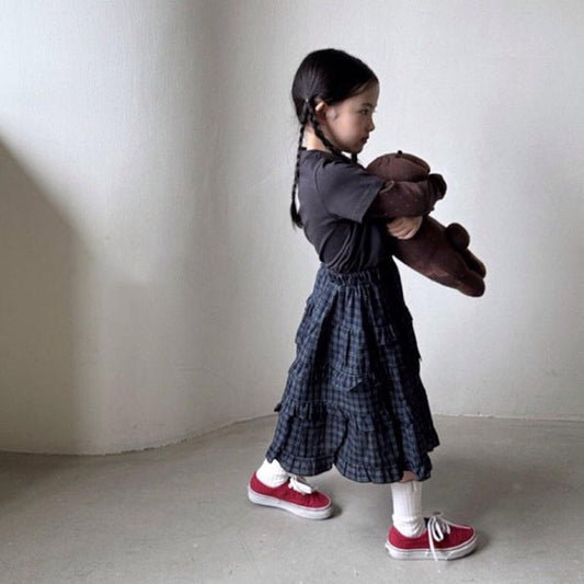 Check Frill Skirt