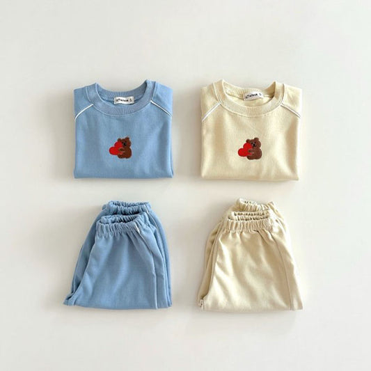 Line Heart Bear Set
