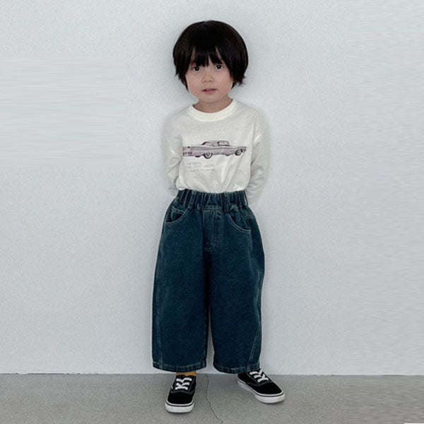 Back Pocket Denim Pants