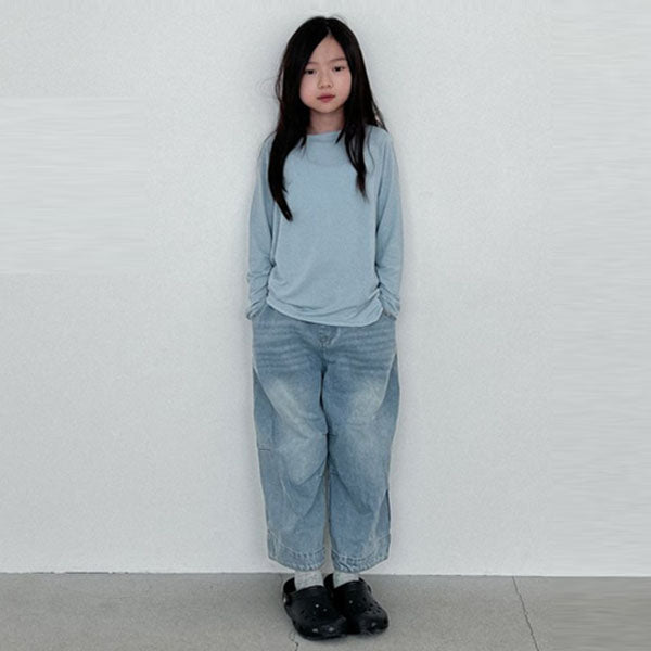 Knee Denim Pants