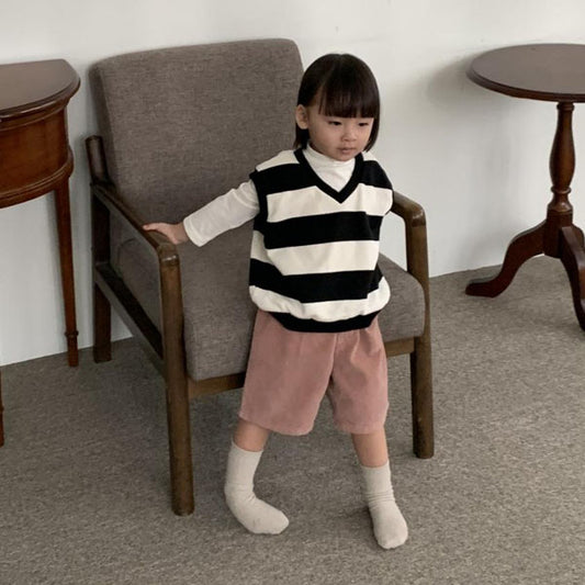 Striped V-Neck Vest