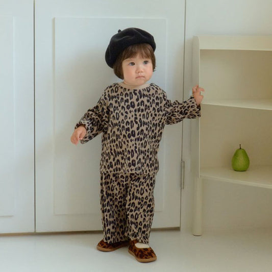 Leopard Pleated Set