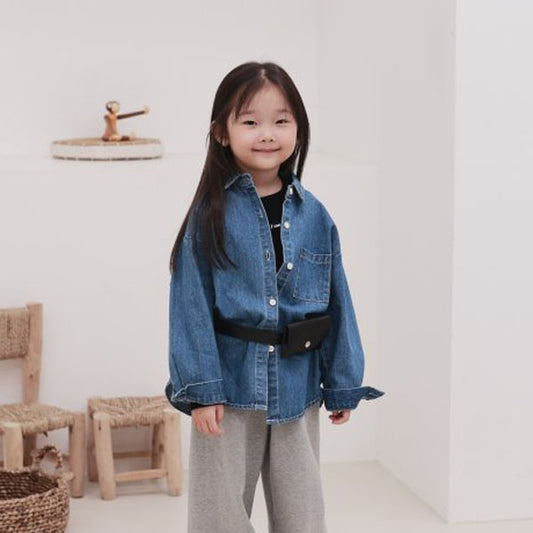 Slit Denim Shirt