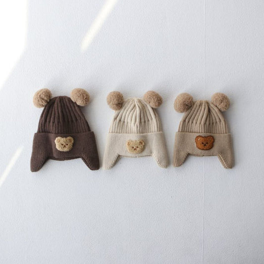 Double Pom Bear Earflap