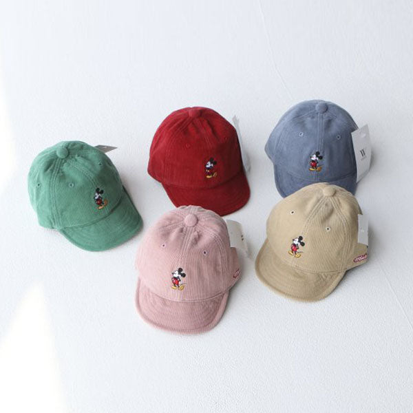 Corduroy Mickey Mouse Ball Cap