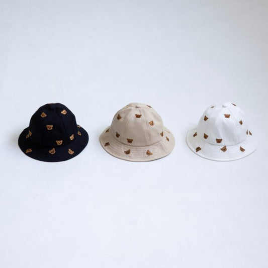 Hexagon Bear Pattern Bucket Hat