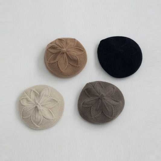 Flower Knit Beret