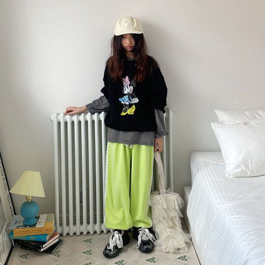 Tangy Velour Lace Jogger Pants