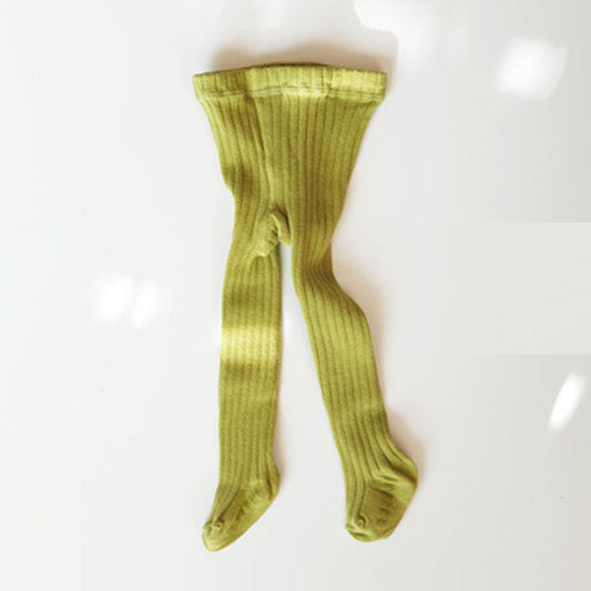 Ribbed Tights Green Bean (1P)