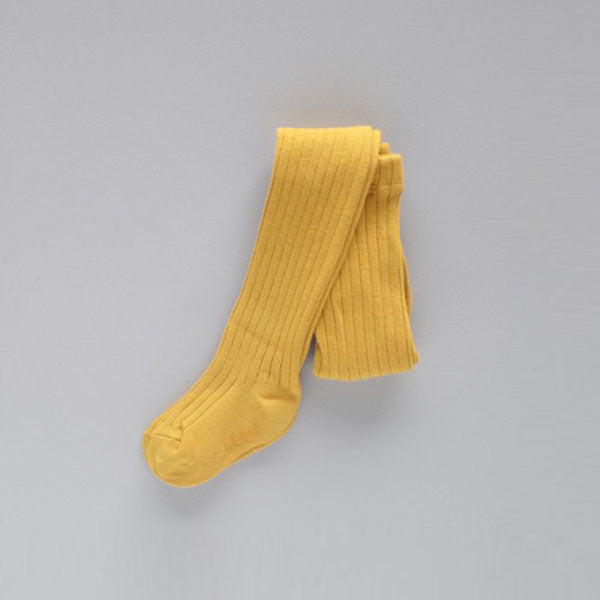 Ribbed Tights Mustard (1P)