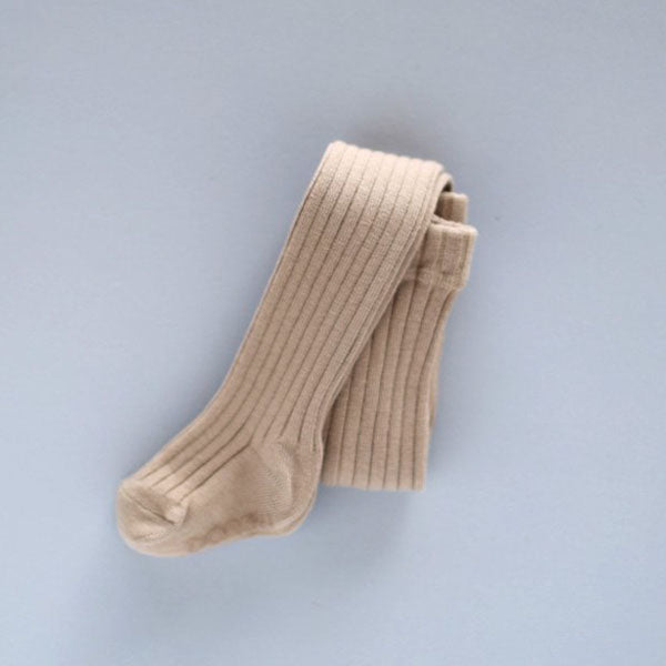 Ribbed Tights Beige (1P)