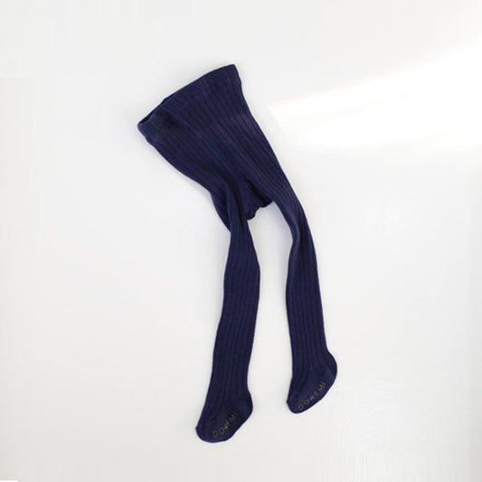 Ribbed Tights Blue Navy (1P)