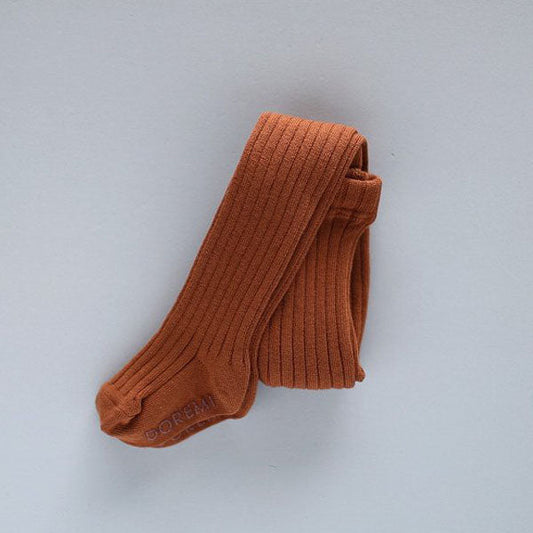 Ribbed Tights Camel (1P)