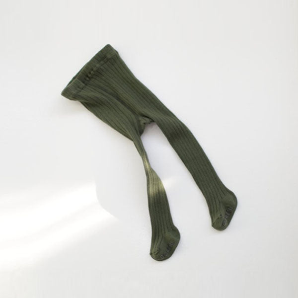 Ribbed Tights Khaki (1P)
